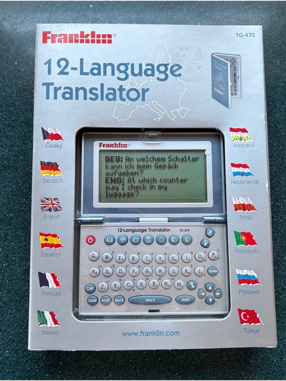 Franklin 12-Language Translator TG-470 New In Box